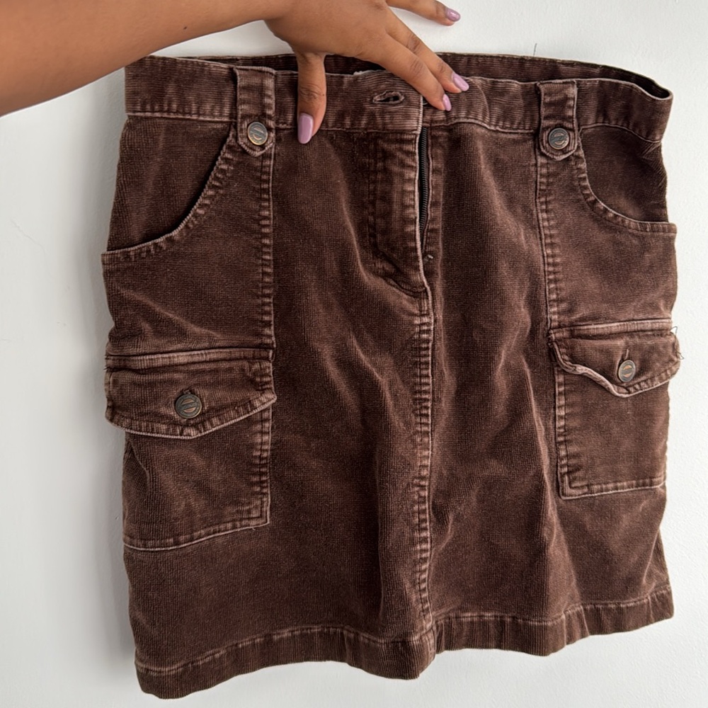 Cherokee Brown Corduroy Skirt